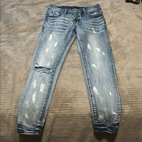 Distressed Blue Women's Jeans - Picture 1 of 3